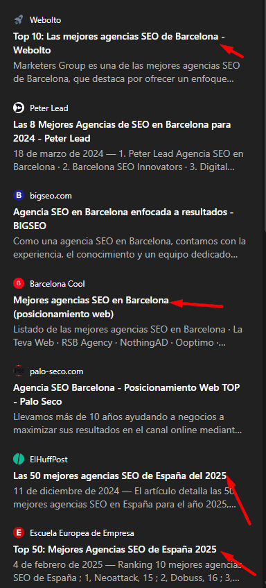 Ejemplo de mención en fuente relevante