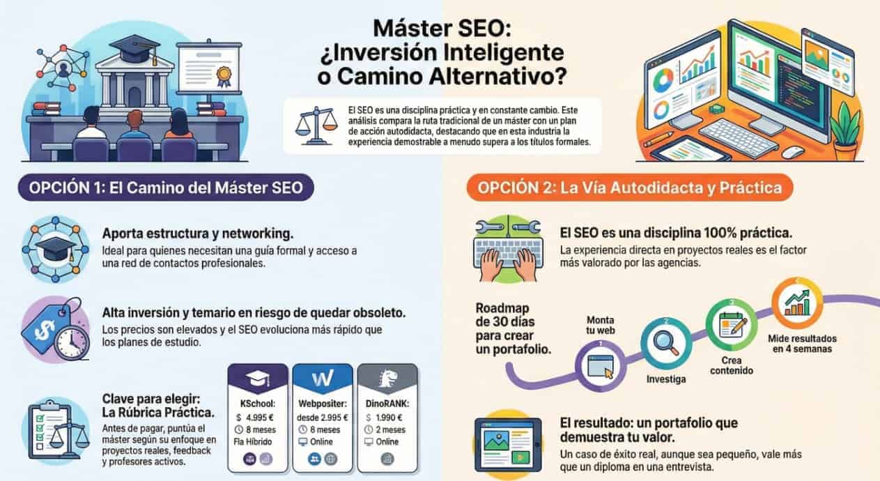 mejores masters seo o aprender por tu cuenta seo
