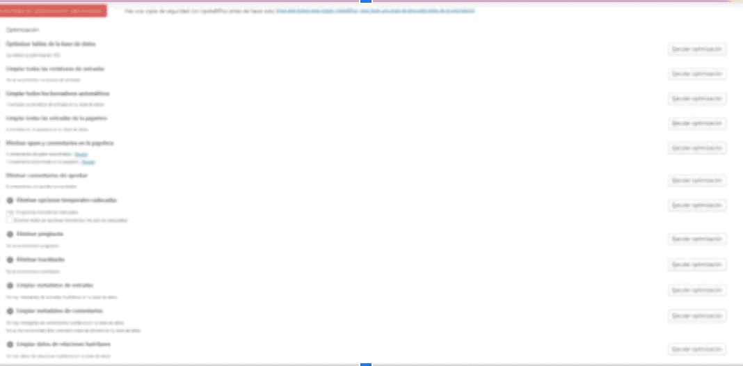 wp optimize